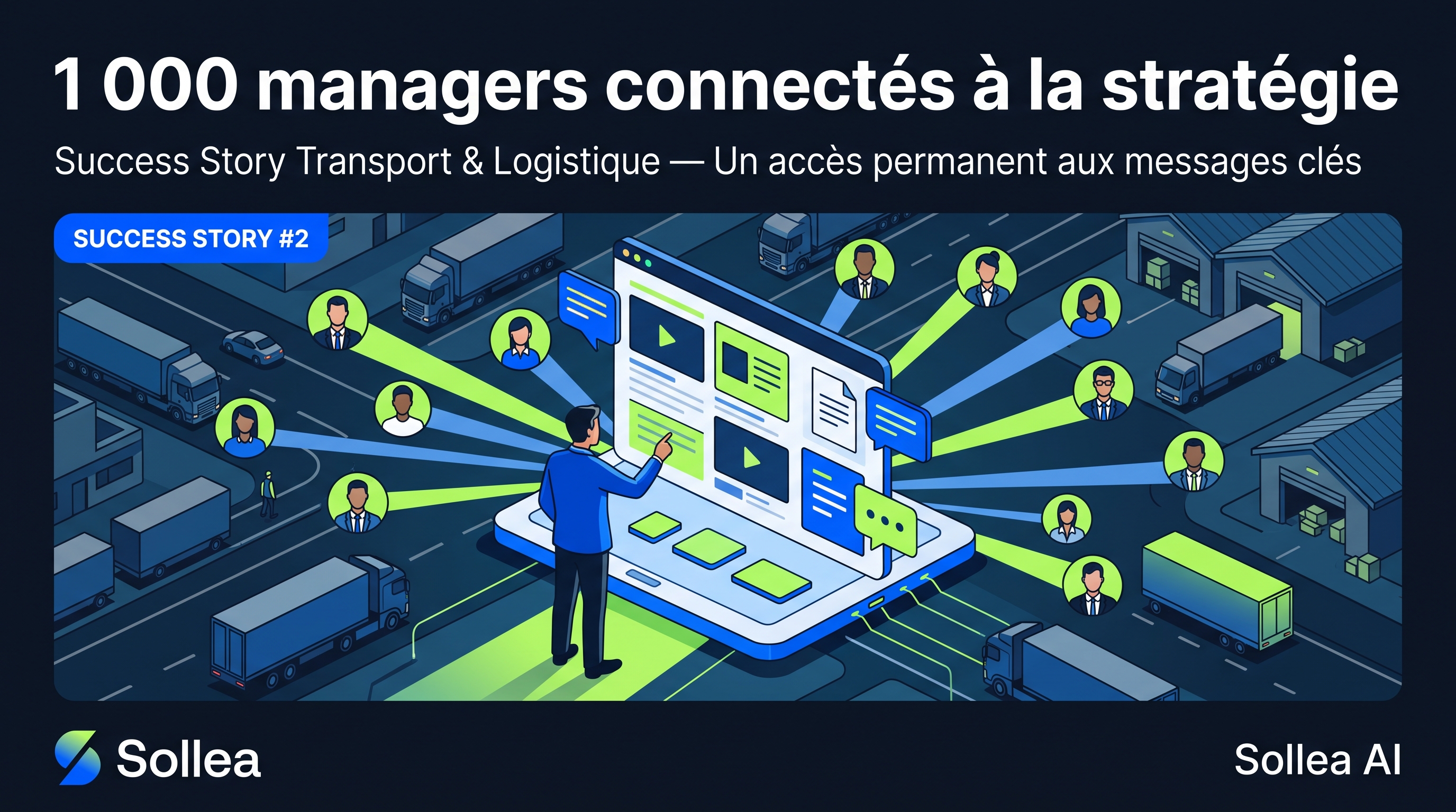 Success Story Transport & Logistique : donner à 1 000 managers un accès permanent aux messages stratégiques